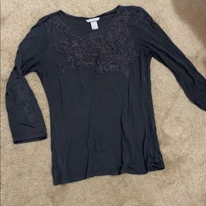 H&M Grey Top 3/4 Sleeve